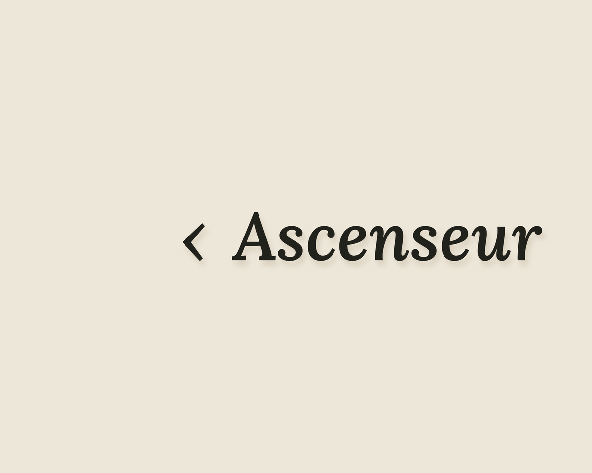 Fléchage ascenseur & circulation