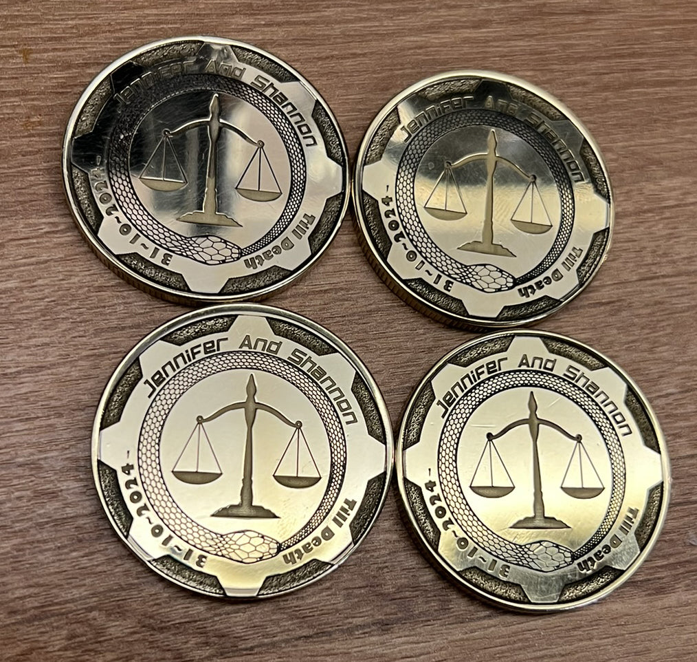 Gravure laser sur médaille