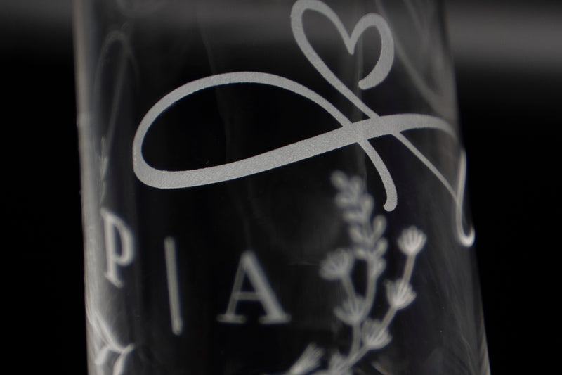 Flûte de champagne personnalisée – Gravure laser premium