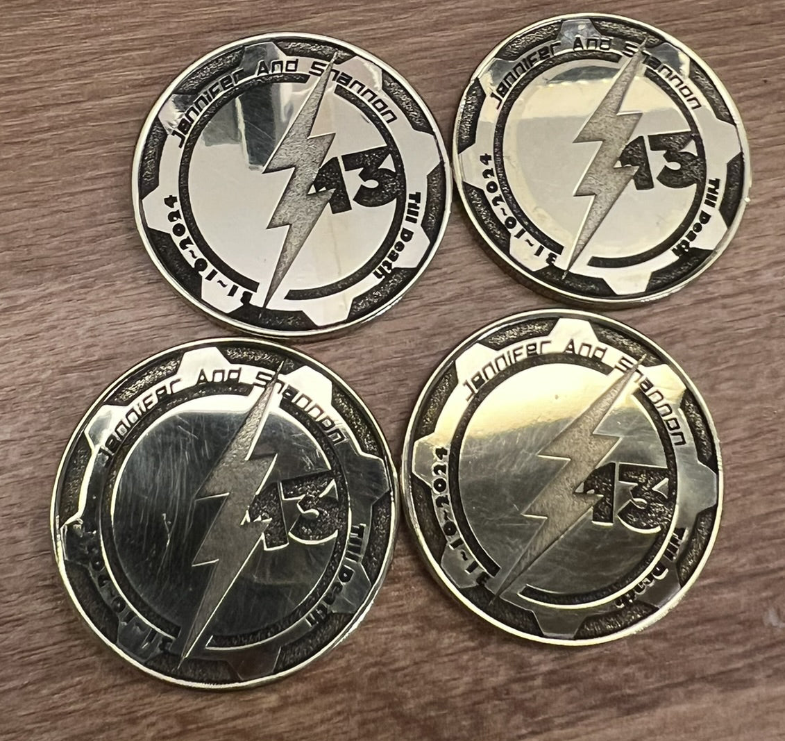 Gravure laser sur médaille