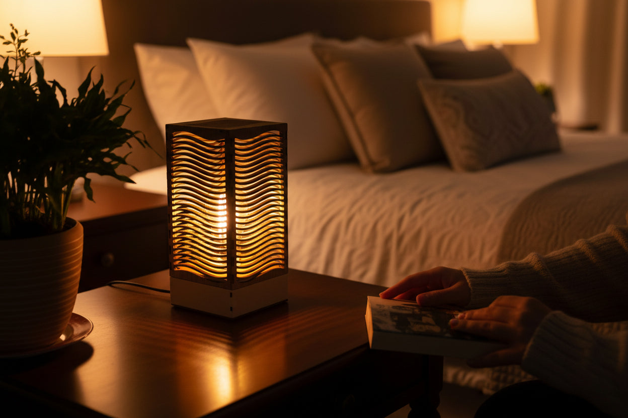 Lampe wave chêne massif - Série limitée 10 exemplaires