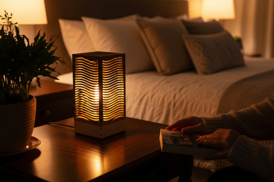 Lampe wave chêne massif - Série limitée 10 exemplaires