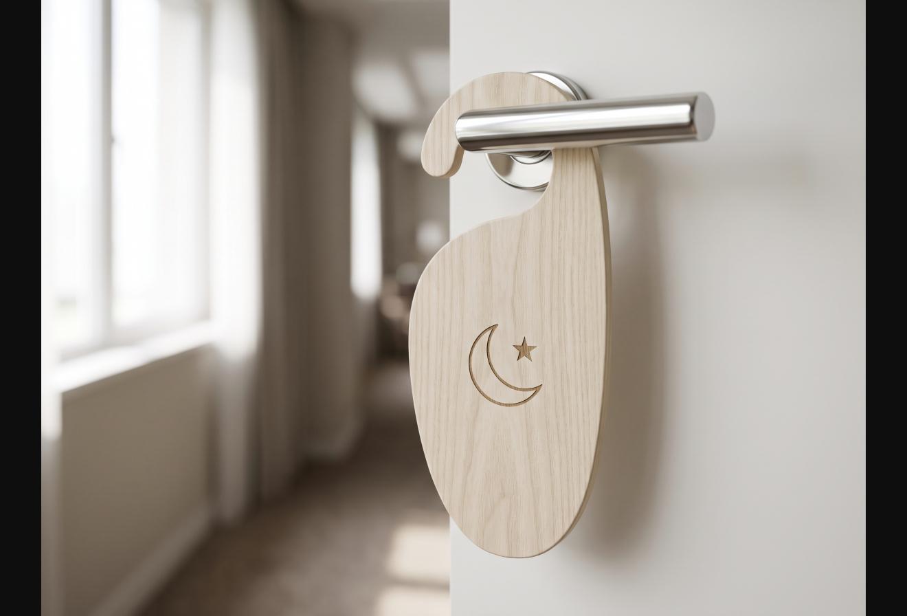 Pancarte de porte réversible « Ne pas déranger / Merci de faire la chambre »