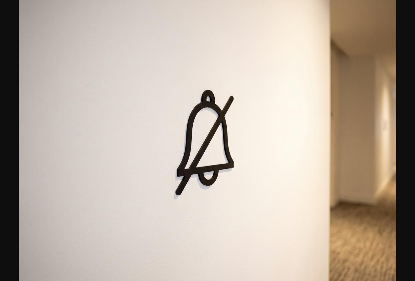 Pictogramme mural « Silence / Zone calme »