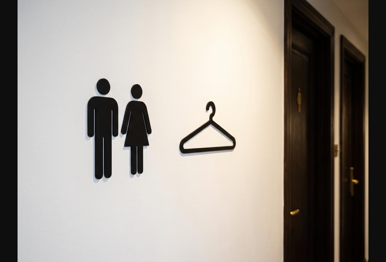 Pictogramme mural « Toilettes / Vestiaire »